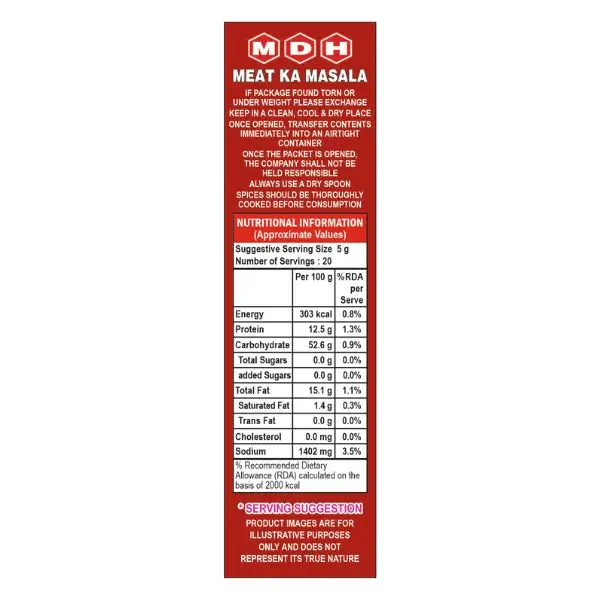 MDH MEAT MASALA 100gm - Image 2