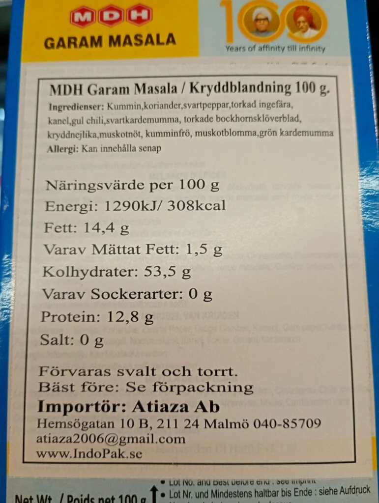 MDH GARAM MASALA 100g - Image 2