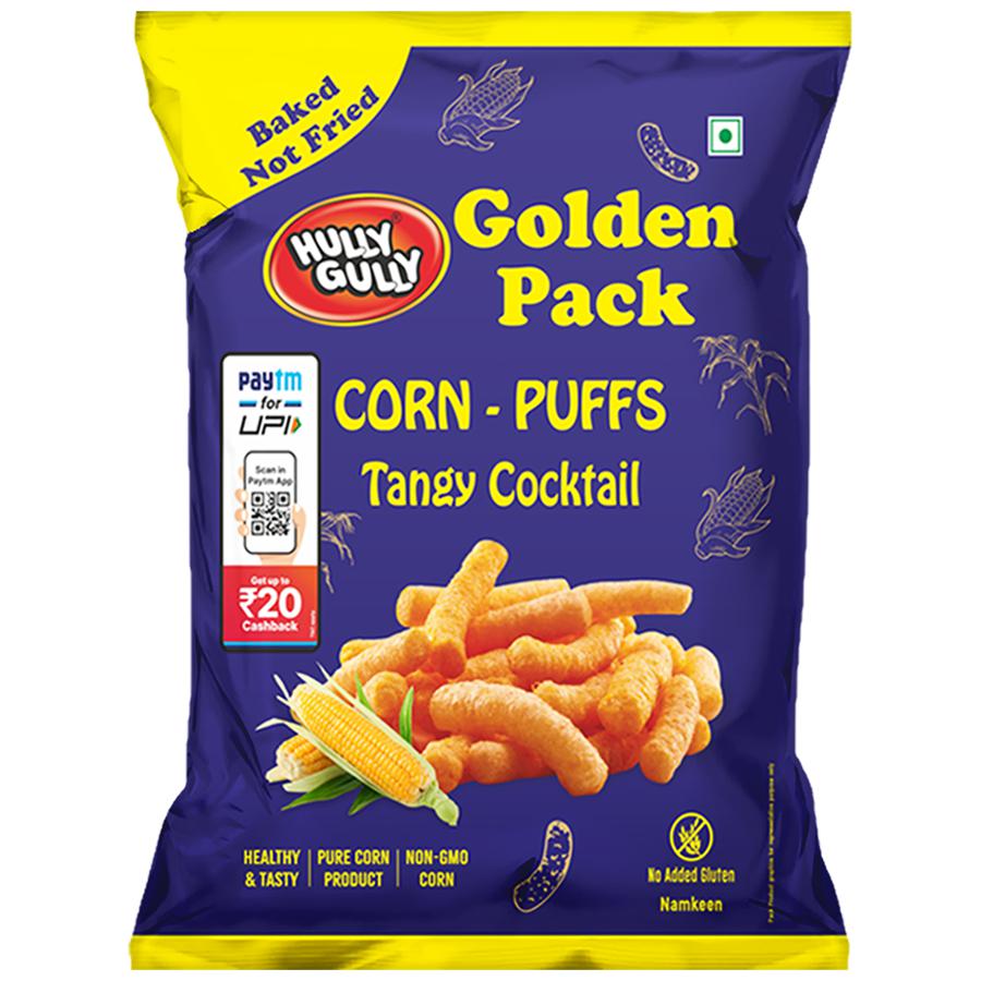 Hully Gully Golden Pack Corn Puffs Tangy Cocktail,