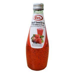 Real Basil Drink with Strawberry Flavor 290ml